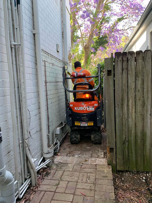 Tight Access Excavation in Hunters Hill