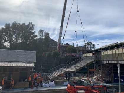 Removal of the pedestrian stairs at Canterbury Station - Perfect Contracting