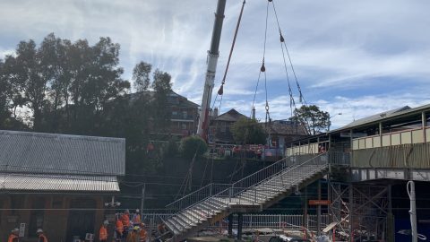 Removal of the pedestrian stairs at Canterbury Station - Perfect Contracting